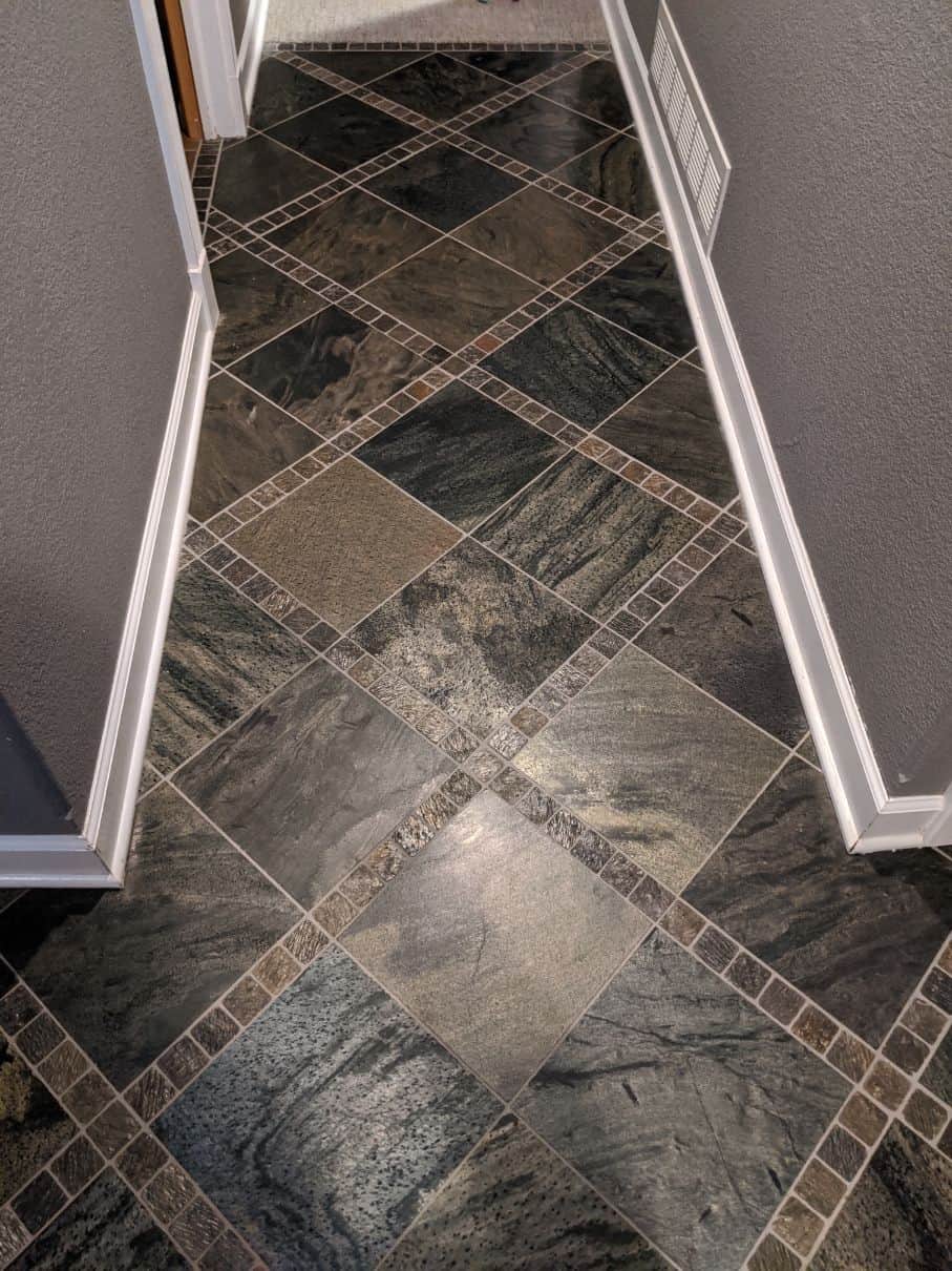 dark tile floor